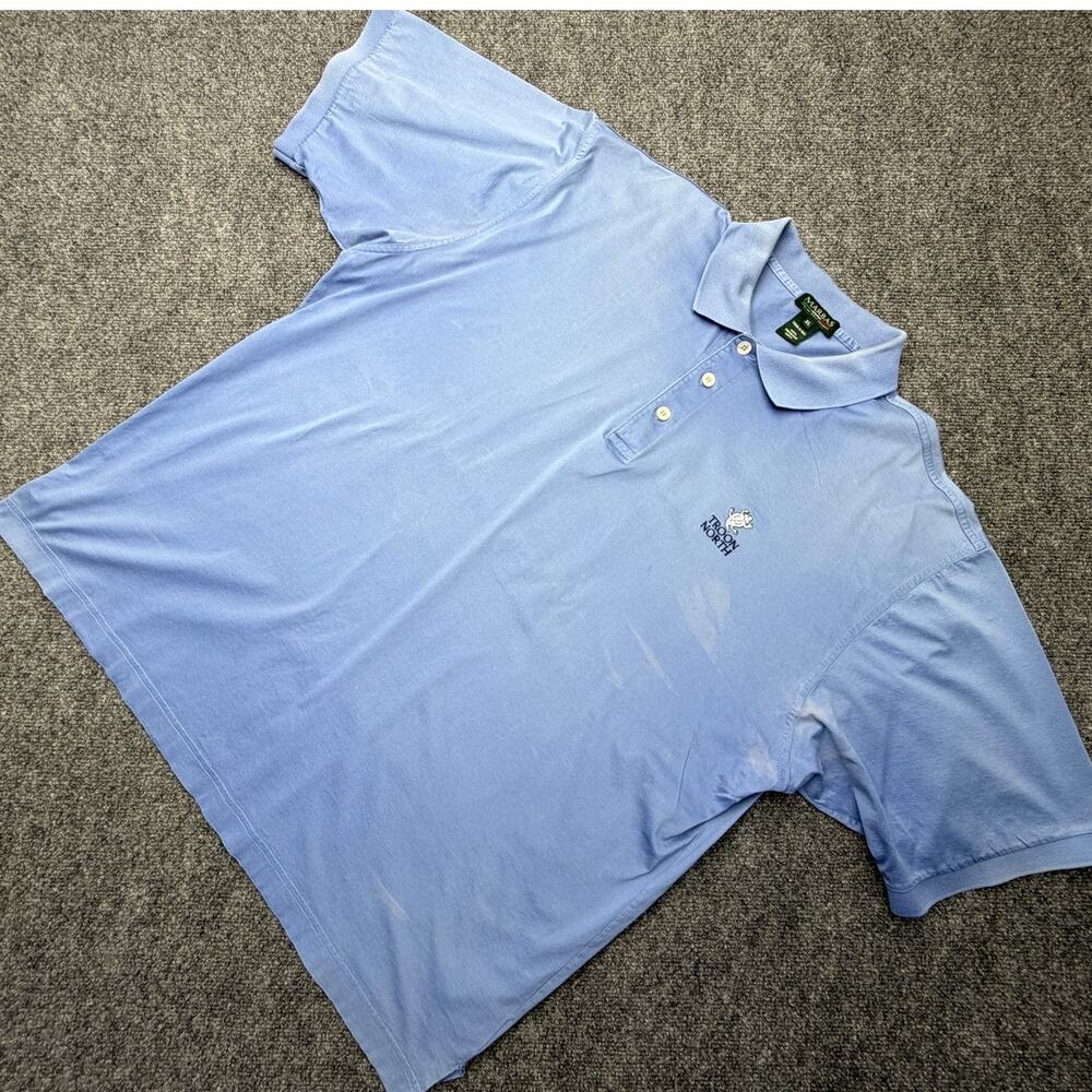 Marbas Italian Golf Concept Polo Mens XL Blue Troon North Made Italy Cotton